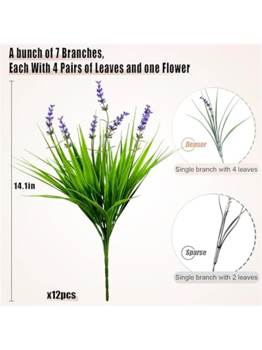 Artificial Plants Outdoor Fake Monkey Grass with Flowers for Pot UV Resistant